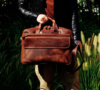 Genuine Leather Laptop Bag, 9 of 12