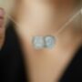 Sterling Silver Edwardian Sixpence Coin Double Necklace, thumbnail 3 of 7
