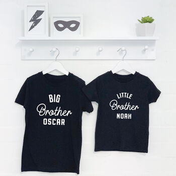 Brother Sister Matching Personalised T Shirt Set, 6 of 7