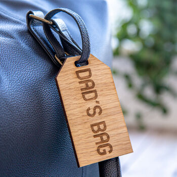Personalised Wooden Veneer Laser Engraved Luggage Tag, 3 of 12