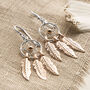 Sterling Silver And Rose Gold Dream Catcher Earrings, thumbnail 4 of 6