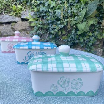 Hand Painted Butter Dish, 3 of 5