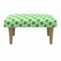 Hand Painted Upholstered Linen Square Footstool Polka Dot, thumbnail 9 of 12