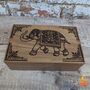 Wooden Gift For Mum,Indian Elephant Design Jewellery Box, thumbnail 1 of 9