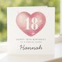 Pink Heart 18th Birthday Card For Niece, Her Daughter, thumbnail 4 of 7