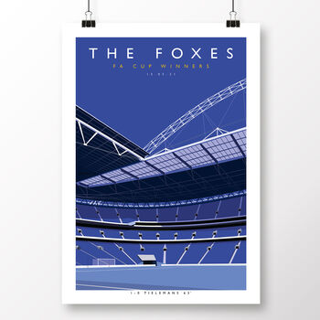 Leicester City The Foxes Wembley Poster, 2 of 8