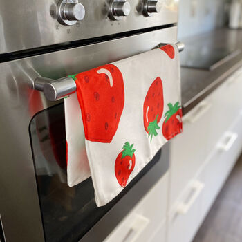 Strawberry Patterned Tea Towel, 3 of 3