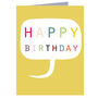Mini Yellow Birthday Card, thumbnail 2 of 5