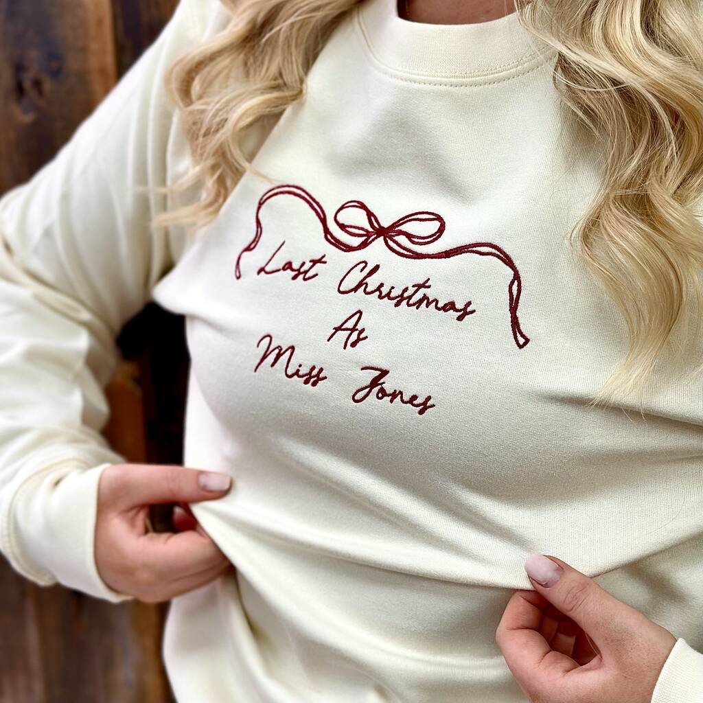 Personalised Last Christmas As A Miss Jumper, 1 of 4