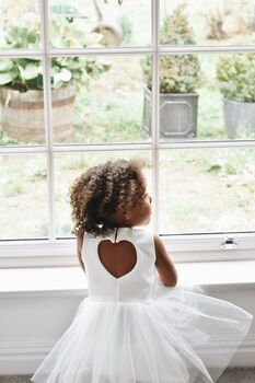 White Heart Sparkly Tutu Dress, 4 of 8