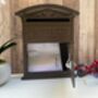 Wall Mounted Brown Metal Post Box Lockable Letter Box, thumbnail 8 of 9