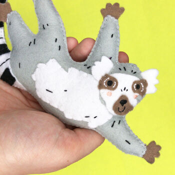 Ronnie The Ringtailed Lemur Felt Sewing Kit, 11 of 12
