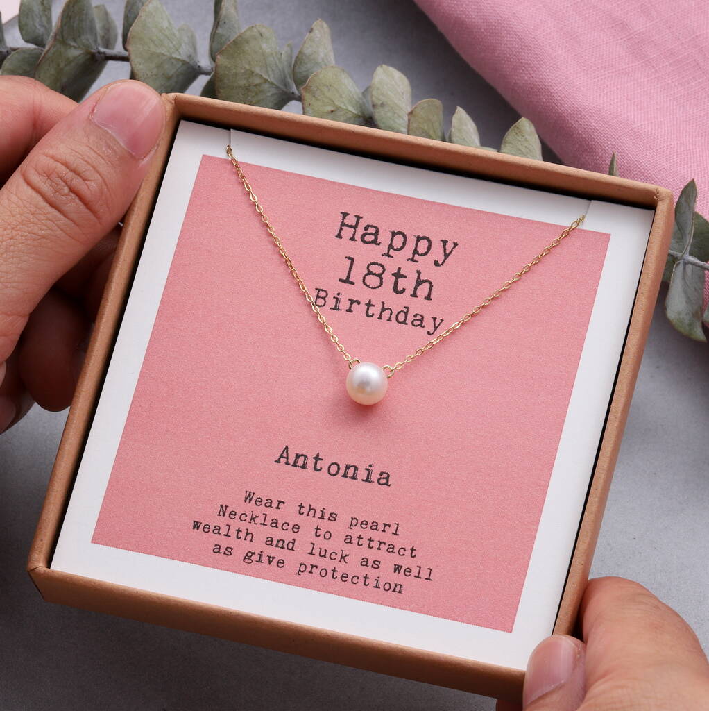 Sterling Silver Happy 18th Birthday Necklace, 1 of 5
