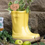 Personalised Small Yellow Welly Boot Planter, thumbnail 1 of 8