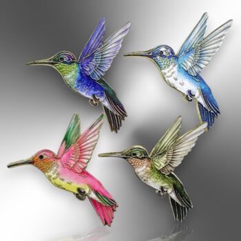 Choose Your Colour – Hummingbird Enamel Pin, 2 of 11
