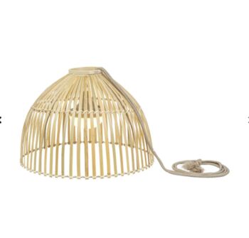 Rechargeable LED Natural Woven Pendant, 5 of 6