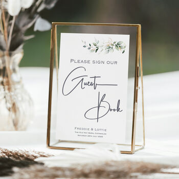 Personalised Wedding Guest Book Sign, 3 of 5