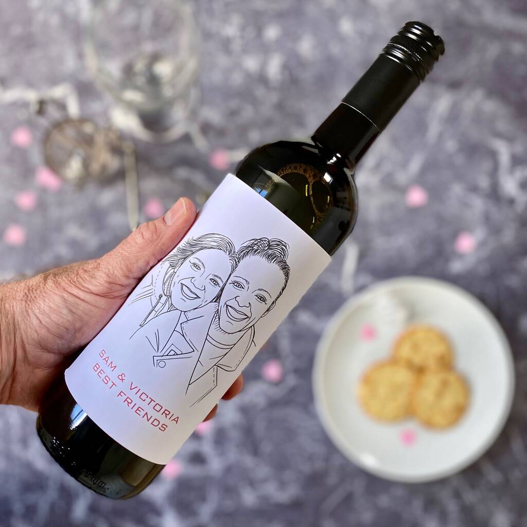 Personalised Portrait Wine Labels, 1 of 4
