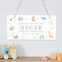 Personalised Safari Animals Wooden Sign, thumbnail 2 of 4