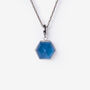 Blue Chalcedony Dome Silver Charm Clip On Pendant, thumbnail 2 of 7
