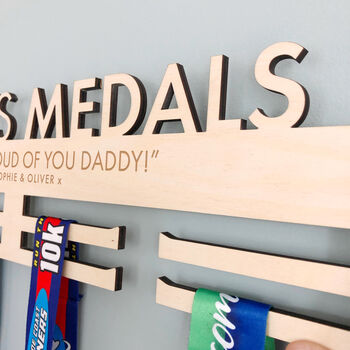 Daddy's Medals Personalised Hanger Display, 3 of 8