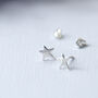 Zany Star Sterling Silver Little Studs, thumbnail 3 of 11