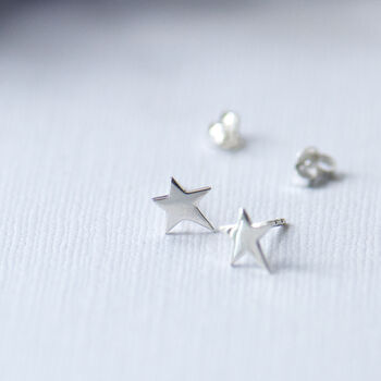 Zany Star Sterling Silver Little Studs, 3 of 11
