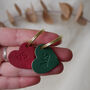 Mini Personalised Leather Heart Keyring, thumbnail 2 of 9