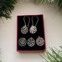 Sterling Silver Disc Drop Earrings, thumbnail 1 of 6