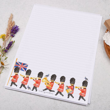 A4 Letter Writing Paper With Watercolour Queen's Guards, 3 of 4