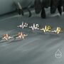 Sterling Silver Heart Beat Stud Earrings, thumbnail 6 of 12