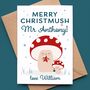 Teacher Christmas Card With Cute Toadstools, thumbnail 3 of 3