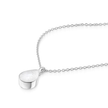 Teardrop Pearl Ashes Urn Necklace 925 Silver, 2 of 6