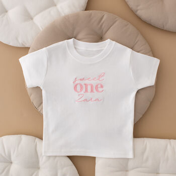 Personalised Children's First Birthday T Shirt Sweet One, 2 of 2