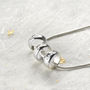 Sterling Silver Love, Laughter And Adventure Necklace, thumbnail 3 of 4