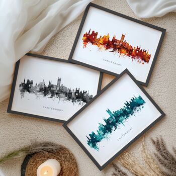 Canterbury Skyline Cityscape Art Print, 10 of 12