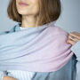 Ladies 100% Cashmere Ombre Scarf, thumbnail 1 of 9