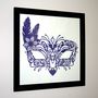 Purple Venetian Mask Inspired Papercut, thumbnail 2 of 3