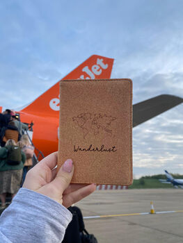 Personalised Natural Cork Passport Holder Rfid Blocking, 7 of 10