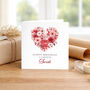 Personalised Birthday Card For Wife, Red Heart Design, thumbnail 1 of 5