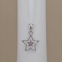 Personalised Sterling Silver Cz Star Charm Necklace, thumbnail 4 of 5