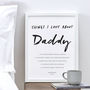 Personalised Things I Love About Dad Print, thumbnail 1 of 4