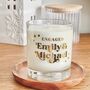 Engagement Candle With Personalised Names, thumbnail 4 of 6
