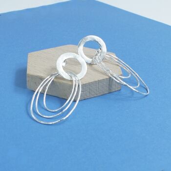 Sterling Silver Castela Stud Earrings, 2 of 5