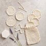 Day's Of The Week Cotton Pads And Bag Crochet Kit, thumbnail 1 of 10