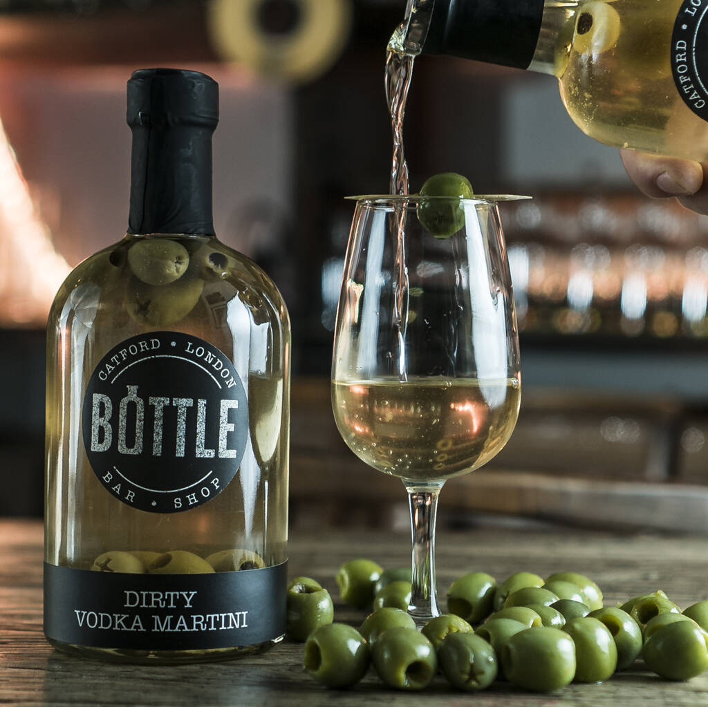 Handcrafted Dirty Vodka Martini Cocktail By Bottle Bar And Shop