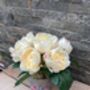 Cream Peony Artificial Silk Flower Arrangement Mothers Day Gift, thumbnail 3 of 6