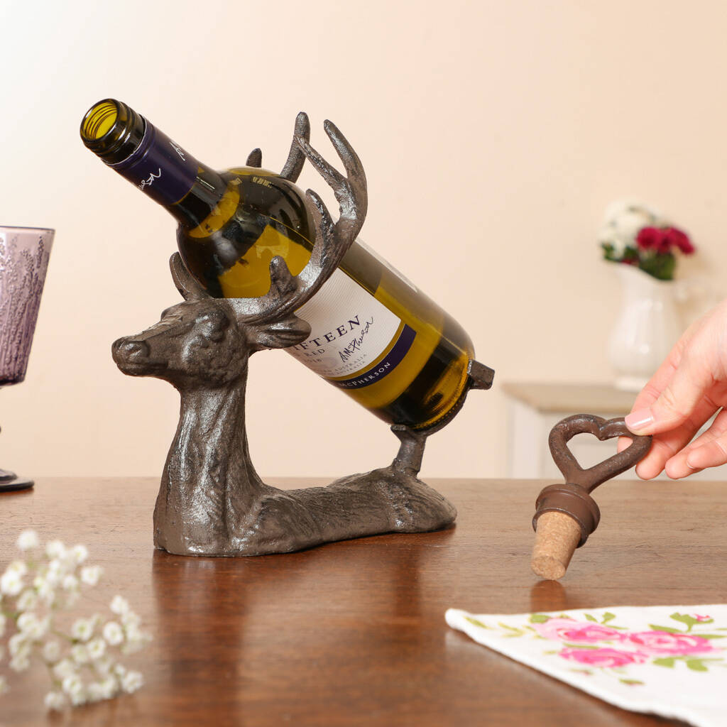 H11cm Dibor Vintage Style Cast Iron and Cork Heart Wine Bottle Stopper