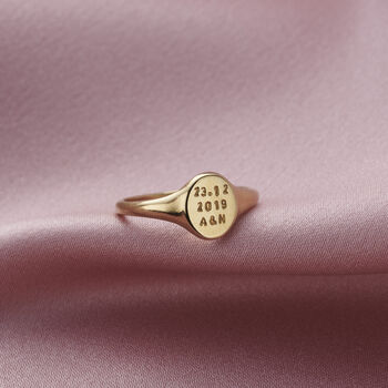Personalised Handstamped Signet Ring, 10 of 12