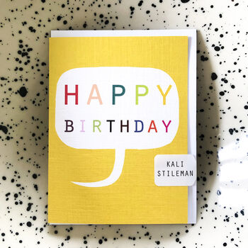 Mini Yellow Birthday Card, 5 of 5